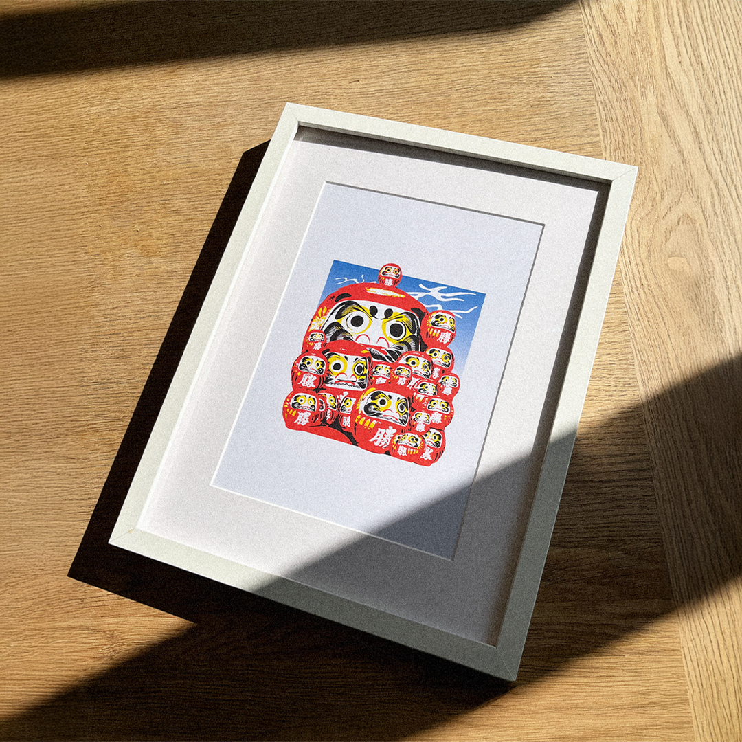 Hachiman Daruma Doll Artwork