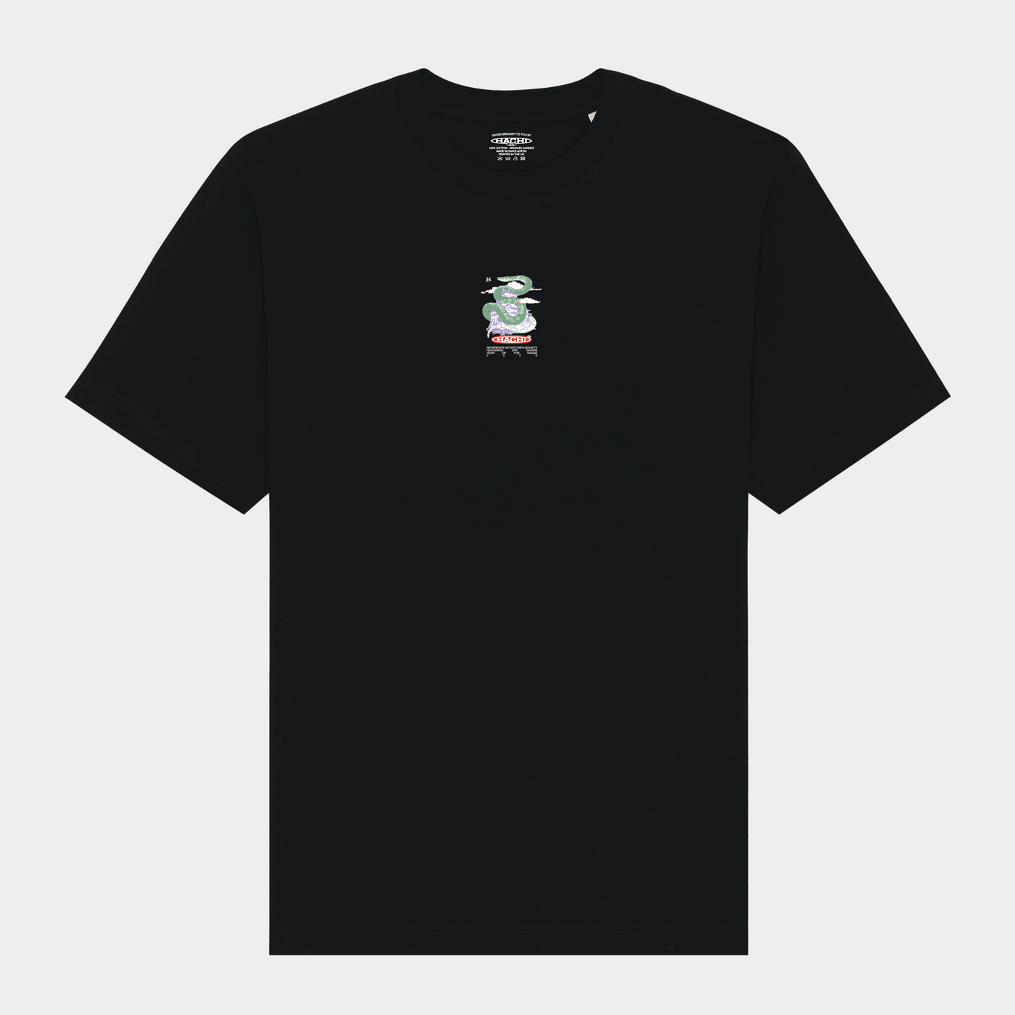 'Year Of The Snake - Hebi' Black Heavy Oversized T-shirt