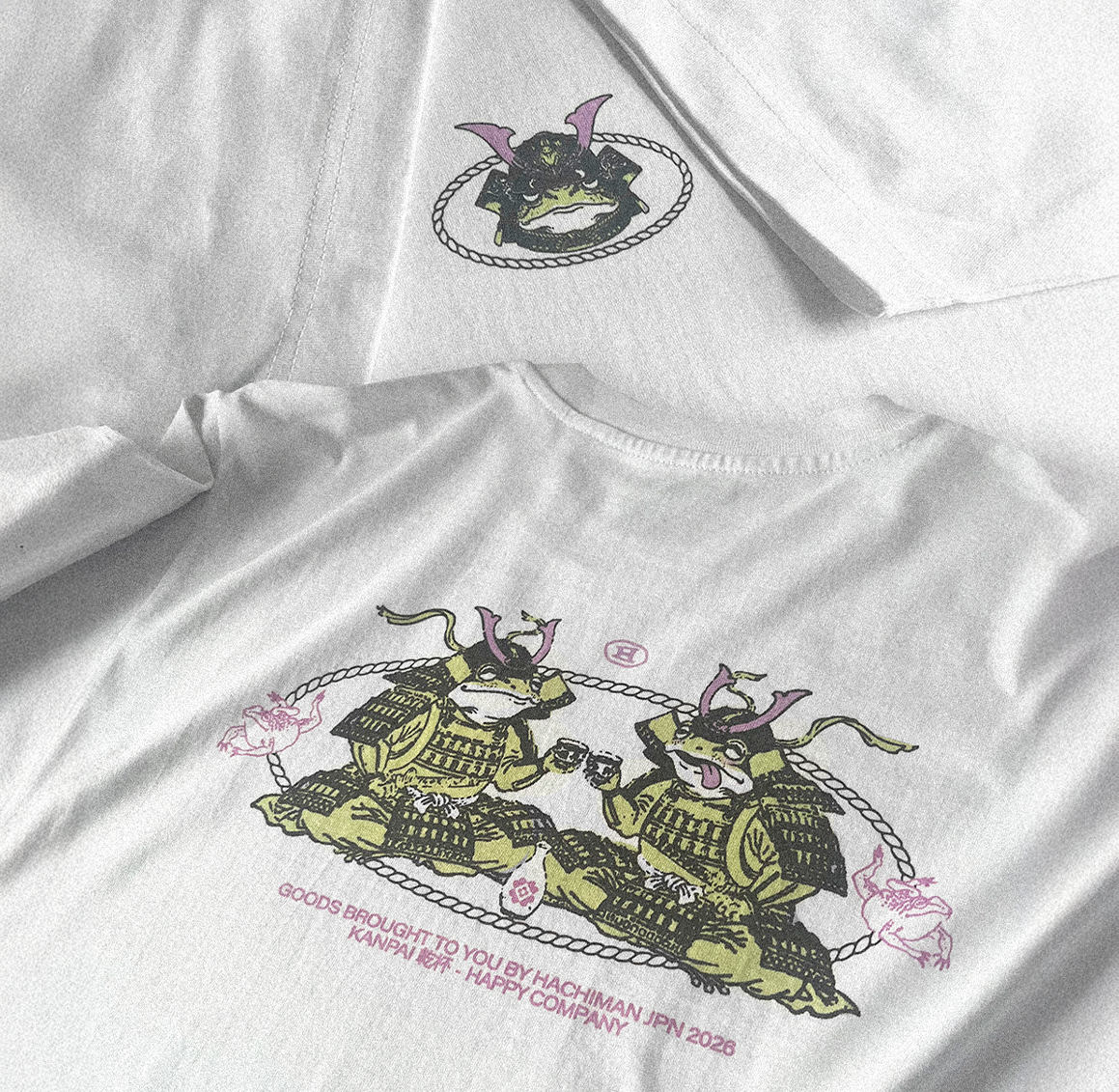 'Kanpai' White Heavy Oversized T-shirt