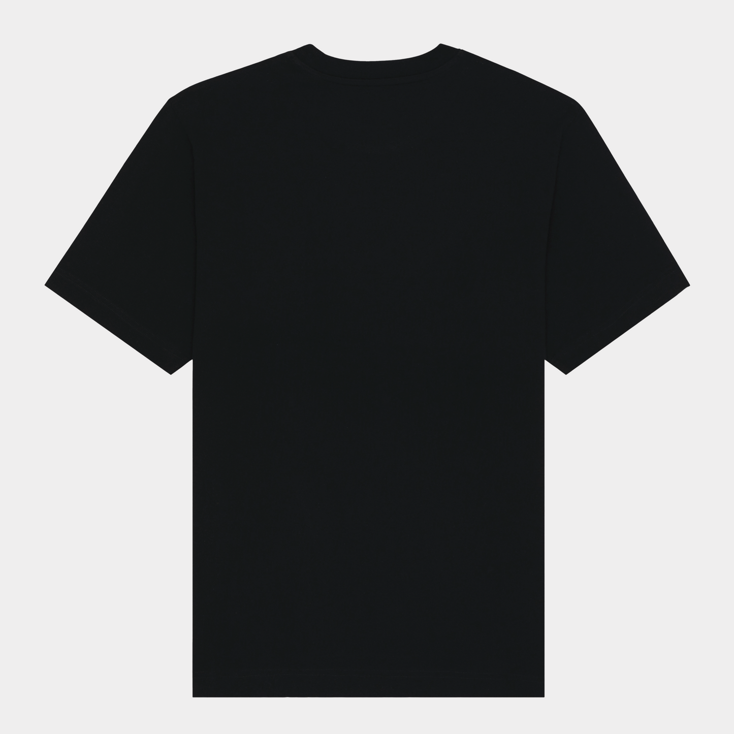 Back of a Black Hachiman JPN oversized organic t-shirt.