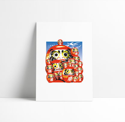 Hachiman Daruma Doll Artwork