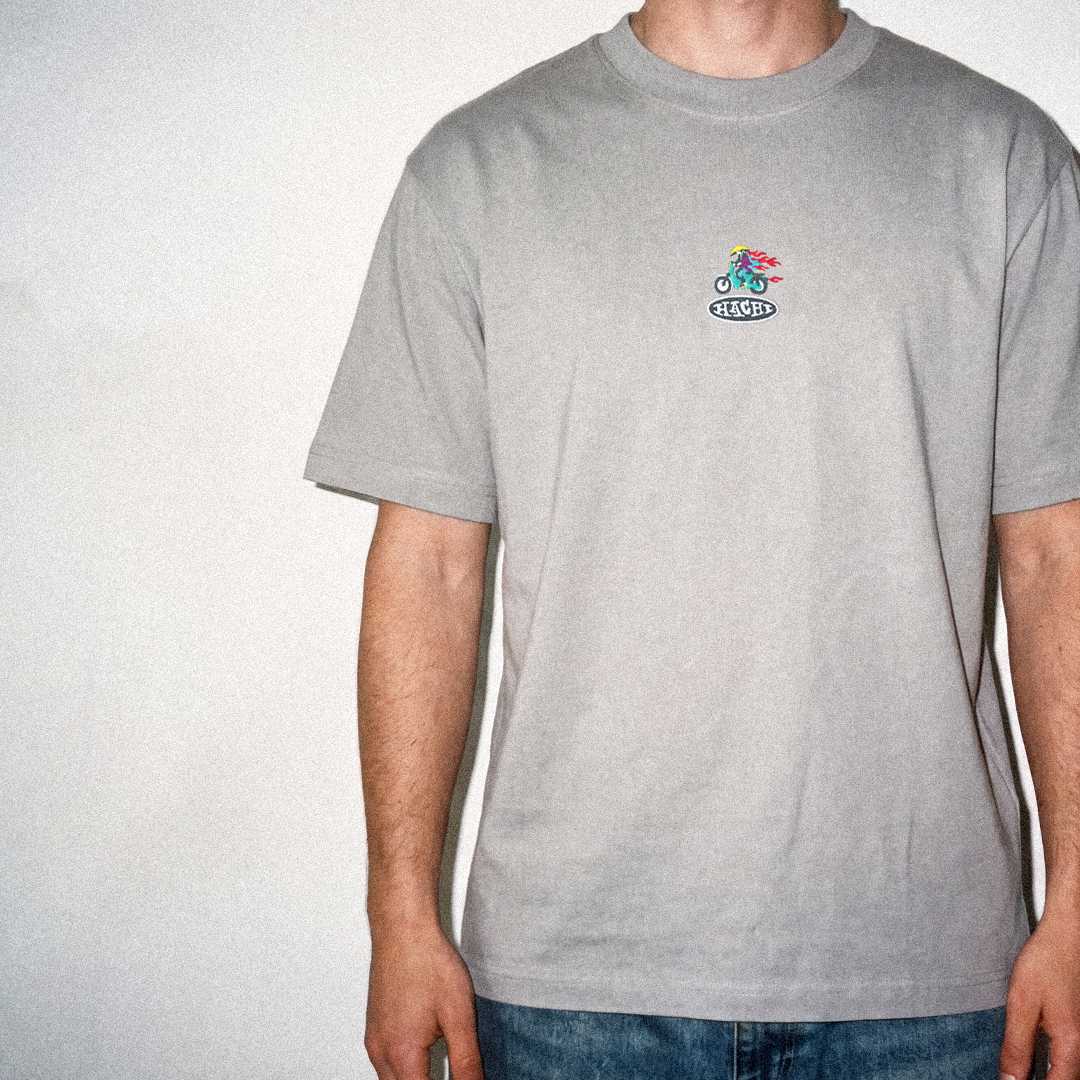 'Hayai' Ash Grey Heavy Boxy T-shirt