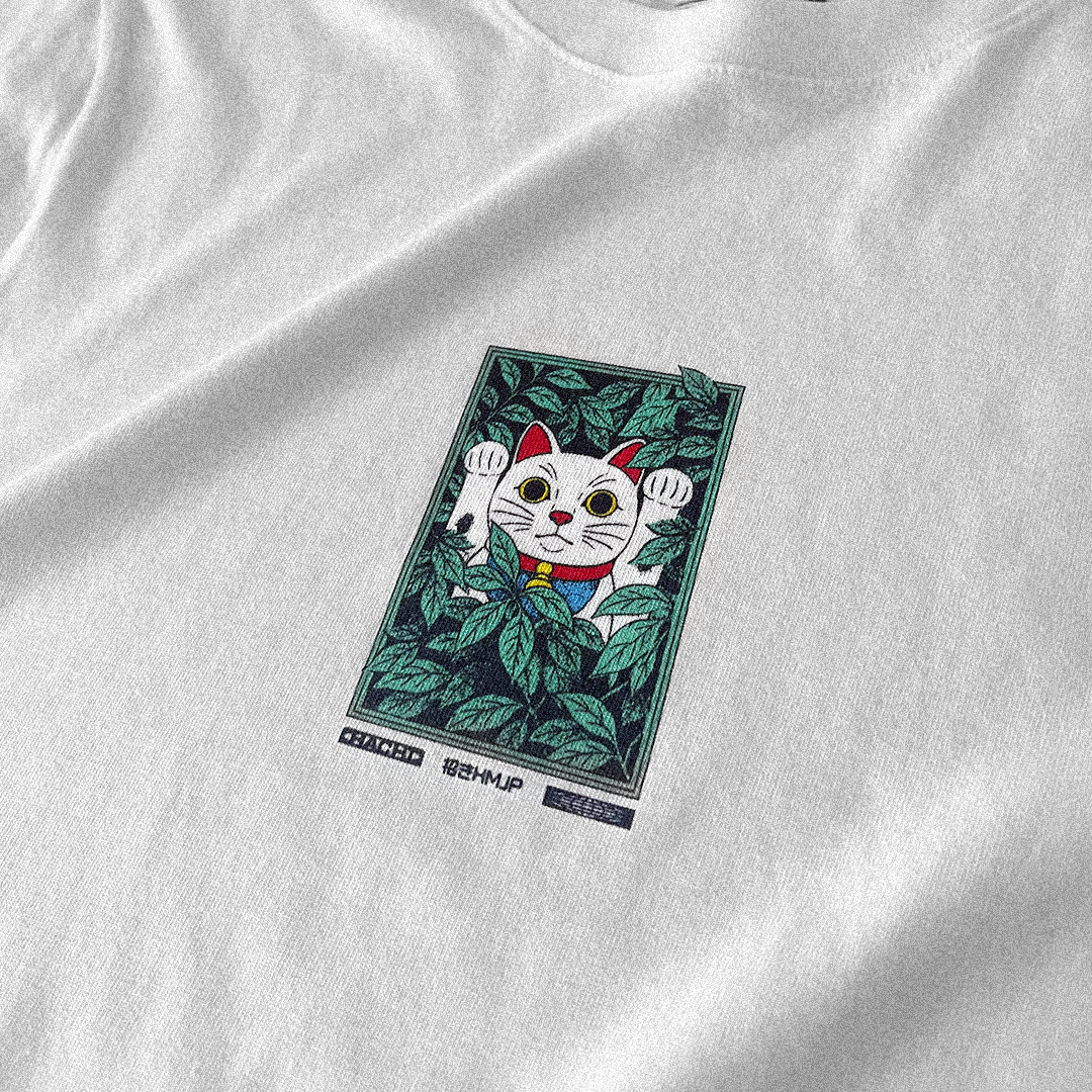 'MANEKI' White Relaxed Organic T-shirt