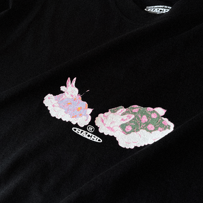 'Usagi' Black Heavy Oversized T-shirt